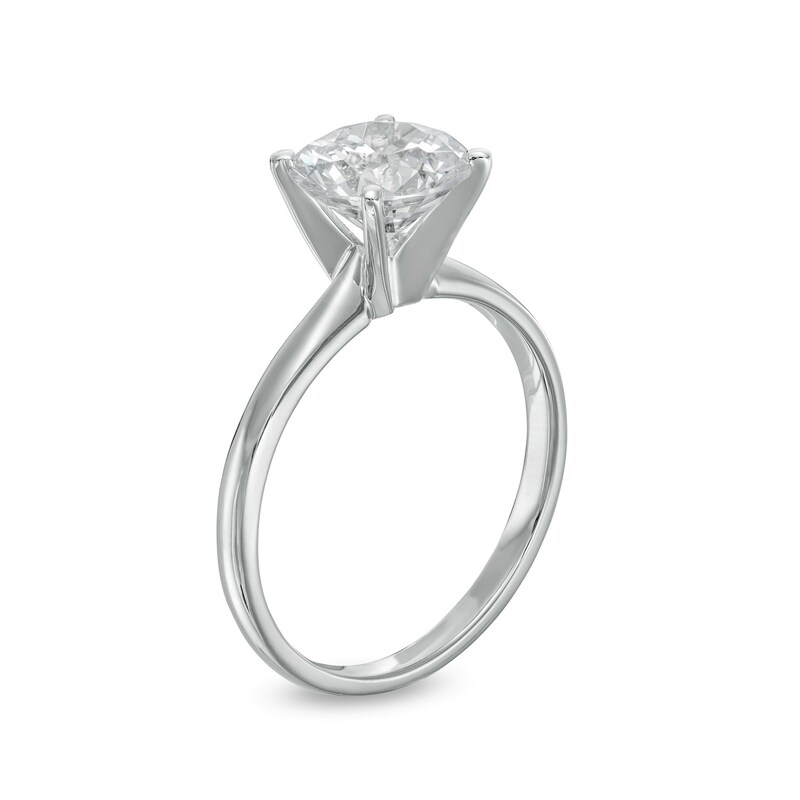 2 CT. Certified Diamond Solitaire Engagement Ring in 14K White Gold (J/I2)