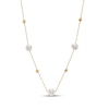 Thumbnail Image 0 of EFFY™ Collection 9.0mm Cultured Freshwater Pearl and Bead Station Necklace in 14K Gold