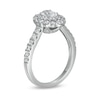 Thumbnail Image 3 of Love's Destiny by Zales 1-1/2 CT. T.W. Certified Oval Diamond Scallop Frame Engagement Ring in 14K White Gold (I/SI2)