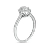 Thumbnail Image 3 of 1/3 CT. T.W. Composite Oval Diamond Scallop Frame Engagement Ring in 10K White Gold