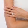 Thumbnail Image 2 of 1-1/2 CT. T.W. Radiant-Cut Diamond Frame Split Shank Engagement Ring in 14K White Gold (I/SI2)