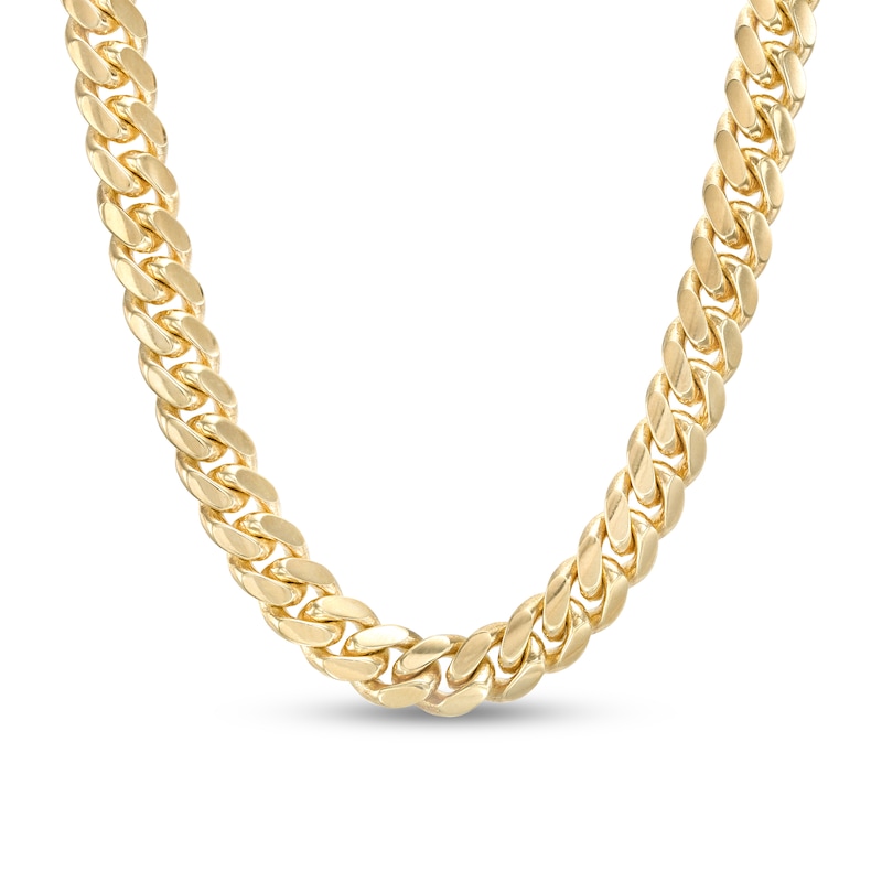 Main Image 1 of Men's 8.25mm Cuban Curb Chain Necklace in Solid 10K Gold - 24"
