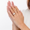 Thumbnail Image 2 of 1-1/2 CT. T.W. Oval Diamond Frame Past Present Future® Engagement Ring in 14K White Gold