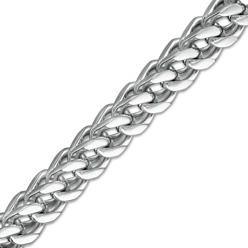 Main Image 1 of Men's 7.5mm Franco Snake Chain Bracelet in Stainless Steel - 9.25"