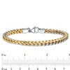 Thumbnail Image 4 of 5.0mm Franco Snake Chain Bracelet in Stainless Steel and Yellow IP - 8.75"