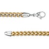 Thumbnail Image 3 of Men's 5.0mm Franco Snake Chain Necklace in Solid Stainless Steel  and Yellow IP - 24"