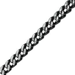 Men's 5.0mm Solid Franco Snake Chain Bracelet in Stainless Steel and Black IP - 8.75&quot;