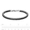 Thumbnail Image 3 of Men's 5.0mm Franco Chain Bracelet in Stainless Steel and Black IP - 8.50"