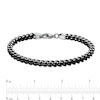 Thumbnail Image 4 of Men's 5.0mm Franco Chain Bracelet in Stainless Steel and Black IP - 8.50"