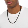 Thumbnail Image 2 of Men's 5.75mm Round Box Chain Necklace in Solid Stainless Steel  with Black IP - 24"