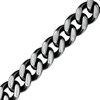 Thumbnail Image 1 of 10.5mm Multi-Finish Reversible Curb Chain Bracelet in Stainless Steel and Black IP - 8.5"