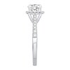 Thumbnail Image 2 of Cushion-Cut Certified Center Diamond 1-1/3 CT. T.W. Frame Engagement Ring in 14K White Gold (H/SI2)