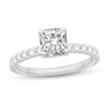 Thumbnail Image 1 of Cushion-Cut Certified Center Diamond 1-1/2 CT. T.W. Engagement Ring in 14K White Gold (D/VVS2)