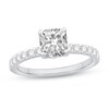 Thumbnail Image 1 of Cushion-Cut Certified Center Diamond 2-5/8 CT. T.W. Engagement Ring in 14K White Gold (G/VS2)