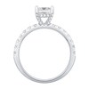 Thumbnail Image 3 of Cushion-Cut Certified Center Diamond 3-1/2 CT. T.W. Engagement Ring in 14K White Gold (G/SI2)