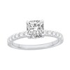 Thumbnail Image 1 of Cushion-Cut Certified Center Diamond 3-1/2 CT. T.W. Engagement Ring in 14K White Gold (F/SI1)