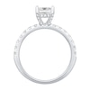 Thumbnail Image 4 of Cushion-Cut Certified Center Diamond 3-1/2 CT. T.W. Engagement Ring in 14K White Gold (F/SI1)