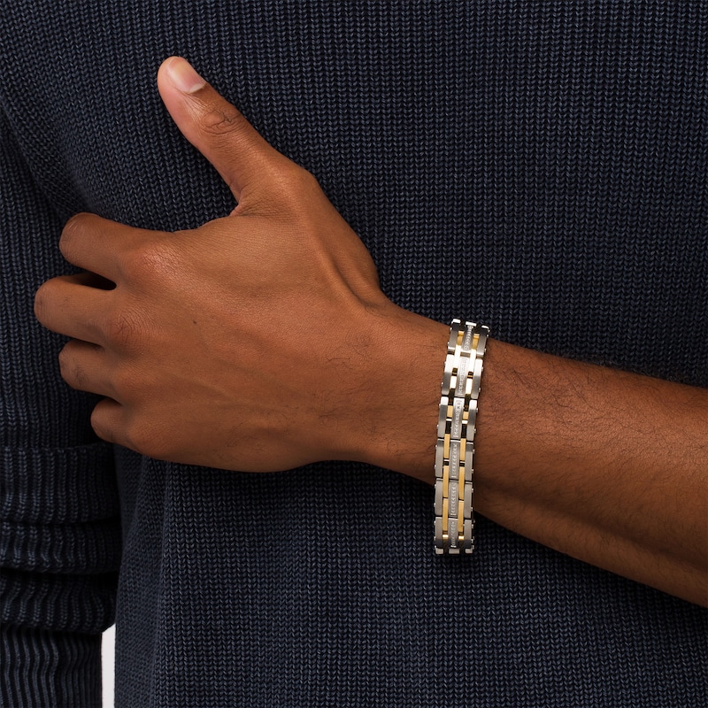 Stainless Steel Bracelet Zales Mens Bracelet 1/2 Diamond