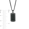 Thumbnail Image 2 of Men's 1/10 CT. T.W. Black Diamond Dog Tag Pendant in Stainless Steel and Carbon Fiber with Black IP - 24"