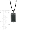 Thumbnail Image 3 of Men's 1/10 CT. T.W. Black Diamond Dog Tag Pendant in Stainless Steel and Carbon Fiber with Black IP - 24"