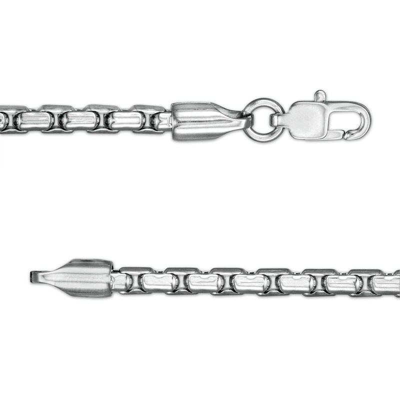 Main Image 3 of Men's 1/6 CT. T.W. Black Enhanced Diamond Capped-Ends Layered Cross Pendant in Stainless Steel and Black IP - 24"