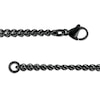 Thumbnail Image 3 of Men's 1/5 CT. T.W. Diamond Multi-Finish Beveled Edge Cross Pendant in Stainless Steel and Black IP - 24"