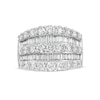 Thumbnail Image 1 of 3 CT. T.W. Baguette and Round Diamond Anniversary Band in 14K White Gold