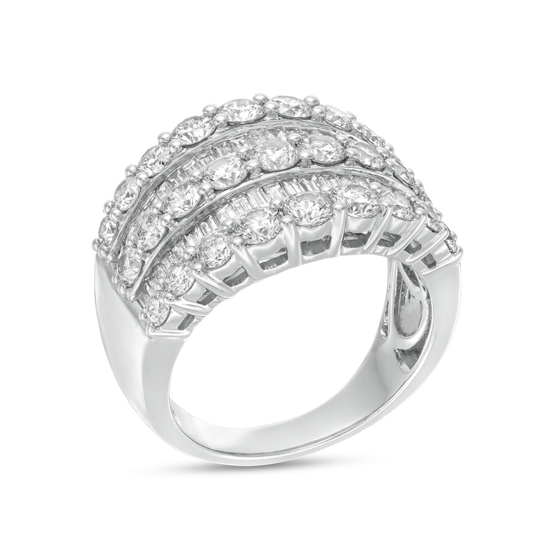Main Image 3 of 3 CT. T.W. Baguette and Round Diamond Anniversary Band in 14K White Gold