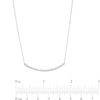 Thumbnail Image 3 of 1/6 CT. T.W. Baguette and Round Diamond Curved Bar Necklace in 10K White Gold