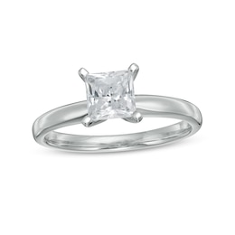 1 CT. Princess-Cut Diamond Solitaire Engagement Ring in 10K White Gold (J/I3)