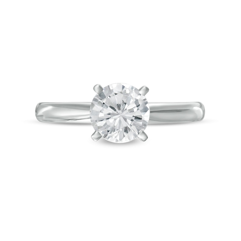 Main Image 4 of 1-1/5 CT. Diamond Solitaire Engagement Ring in 14K White Gold (J/I3)