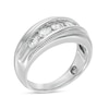 Thumbnail Image 3 of 1 CT. T.W. Diamond Slanted Wedding Band in 10K White Gold
