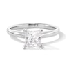 Thumbnail Image 1 of 1 CT. Certified Princess-Cut Lab-Grown Diamond Solitaire Engagement Ring in 14K White Gold (F/VS2)
