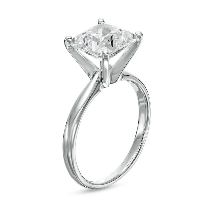 Main Image 3 of 3 CT. Certified Princess-Cut Lab-Grown Diamond Solitaire Engagement Ring in 14K White Gold (F/VS2)