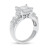 Thumbnail Image 1 of 1 CT. T.W. Composite Princess-Cut Diamond Frame Engagement Ring in 14K White Gold