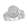 Thumbnail Image 0 of 1 CT. T.W. Diamond Frame Bypass Engagement Ring in 14K White Gold