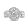 Thumbnail Image 2 of 1 CT. T.W. Diamond Frame Bypass Engagement Ring in 14K White Gold
