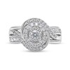 Thumbnail Image 2 of 1 CT. T.W. Diamond Frame Bypass Engagement Ring in 14K White Gold