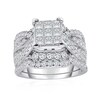 Thumbnail Image 0 of 2 CT.T.W. Composite Diamond Multi-Row Engagement Ring in 14K White Gold
