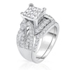 Thumbnail Image 1 of 2 CT.T.W. Composite Diamond Multi-Row Engagement Ring in 14K White Gold