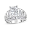 Thumbnail Image 1 of 3 CT. T.W. Composite Princess-Cut Diamond Rectangular Engagement Ring in 14K Gold