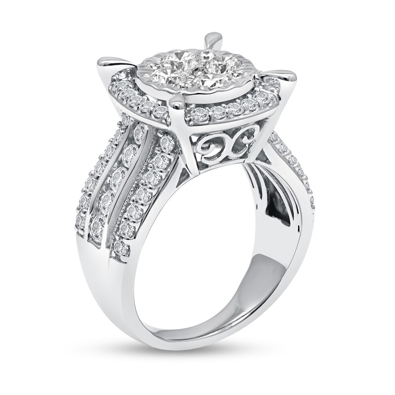 Main Image 2 of 2 CT. T.W. Composite Diamond Frame Engagement Ring in 14K White Gold
