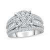 Thumbnail Image 1 of 2-7/8 CT. T.W. Composite Diamond Oval Frame Engagement Ring in 14K White Gold