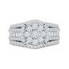 Thumbnail Image 2 of 2-7/8 CT. T.W. Composite Diamond Oval Frame Engagement Ring in 14K White Gold