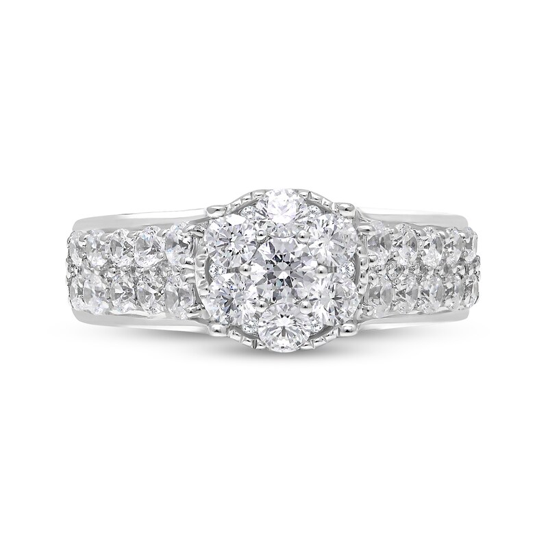 Main Image 3 of 1-3/4 CT. T.W. Composite Diamond Engagement Ring in 14K White Gold