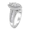 Thumbnail Image 2 of 1 CT. Composite Diamond Marquise Frame Engagement Ring in 14K White Gold