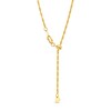 Thumbnail Image 3 of 1.58mm Adjustable Diamond-Cut Rope Chain Necklace in Solid 14K Gold - 22"