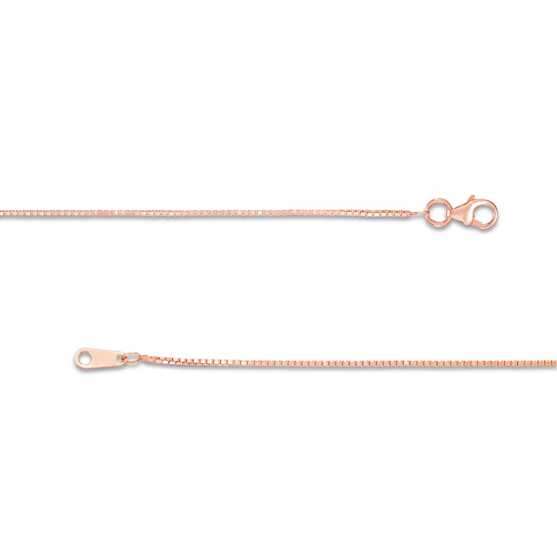 Main Image 3 of 0.90mm Box Chain Necklace in Solid 14K Rose Gold - 18"