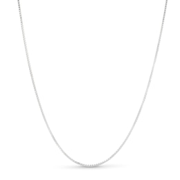 0.90mm Box Chain Necklace in Solid 14K White Gold - 18"