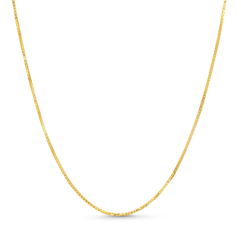 Main Image 1 of 0.90mm Box Chain Necklace in Solid 14K Gold - 20"